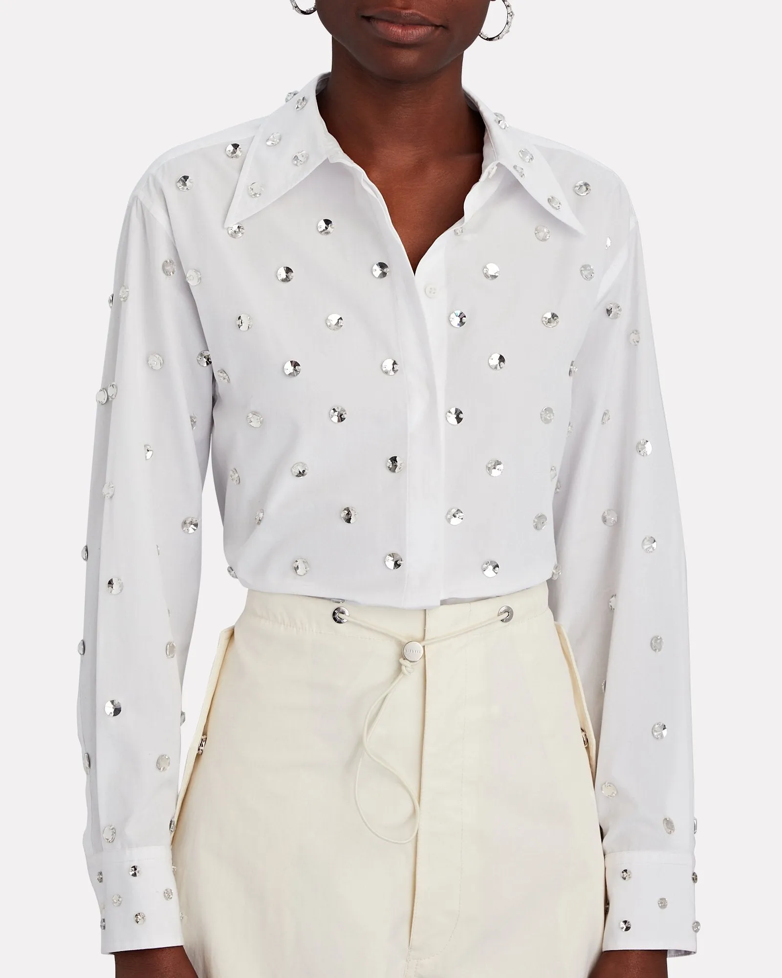 3.1 Phillip Lim Crystal-Embellished Poplin Shirt