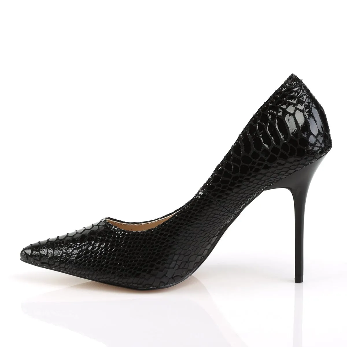 CLASSIQUE-20SP Black Snake-Print Leather