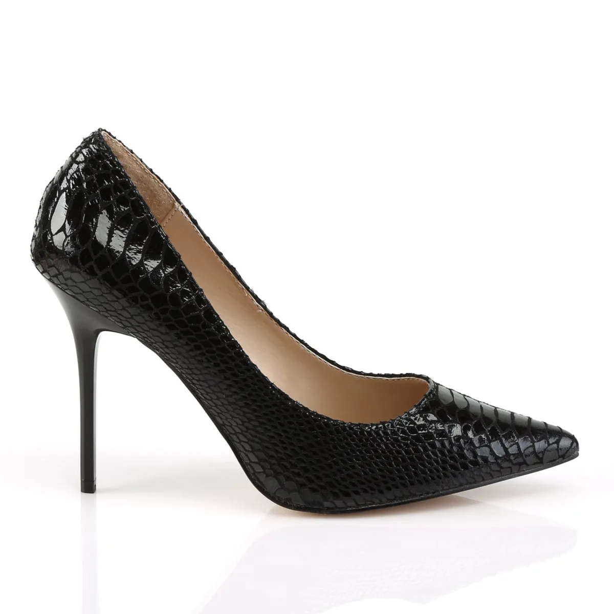 CLASSIQUE-20SP Black Snake-Print Leather