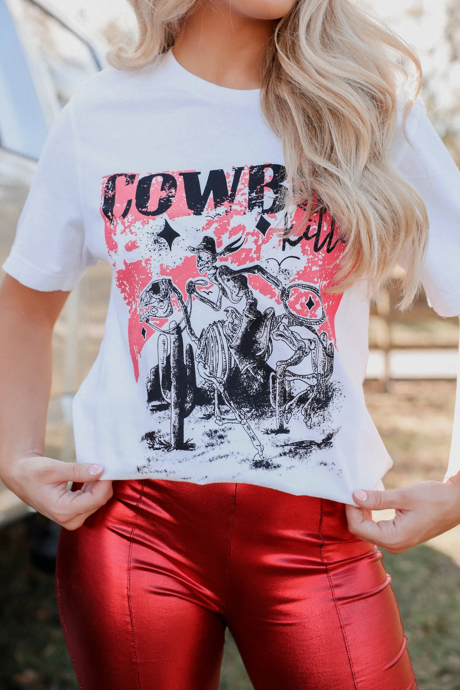 Cowboy Killer Graphic Tee - White