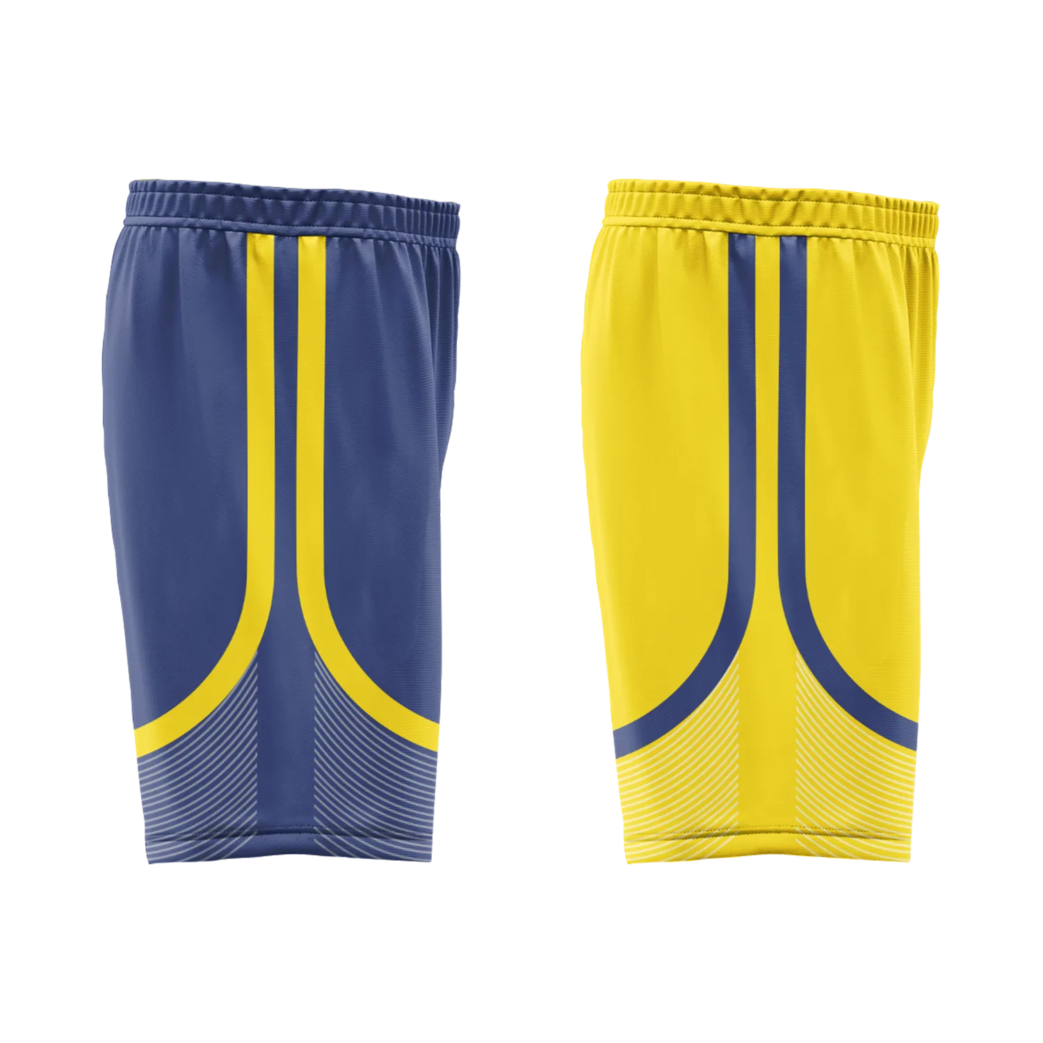 Custom Blue Yellow Classic Style Reversible Basketball Uniform Personalized Ordinary BBJR-D017003