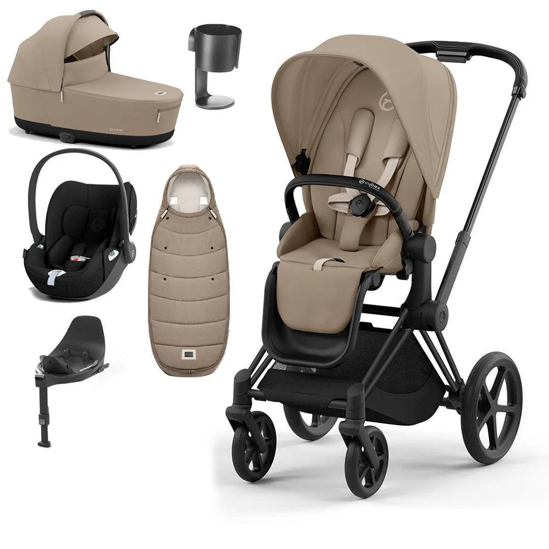 CYBEX Priam Cloud T Ultimate Travel System - Cozy Beige