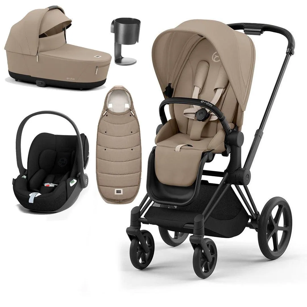 CYBEX Priam Cloud T Ultimate Travel System - Cozy Beige