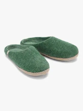 Egos Copenhagen Natural Wool Fair Trade Slippers Green