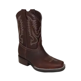 International M Pecos Kid's Brown Rubber Sole Boot