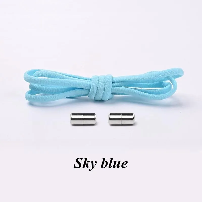 Kids and Adults Quick Lazy No Tie Round Elastic Shoe Laces