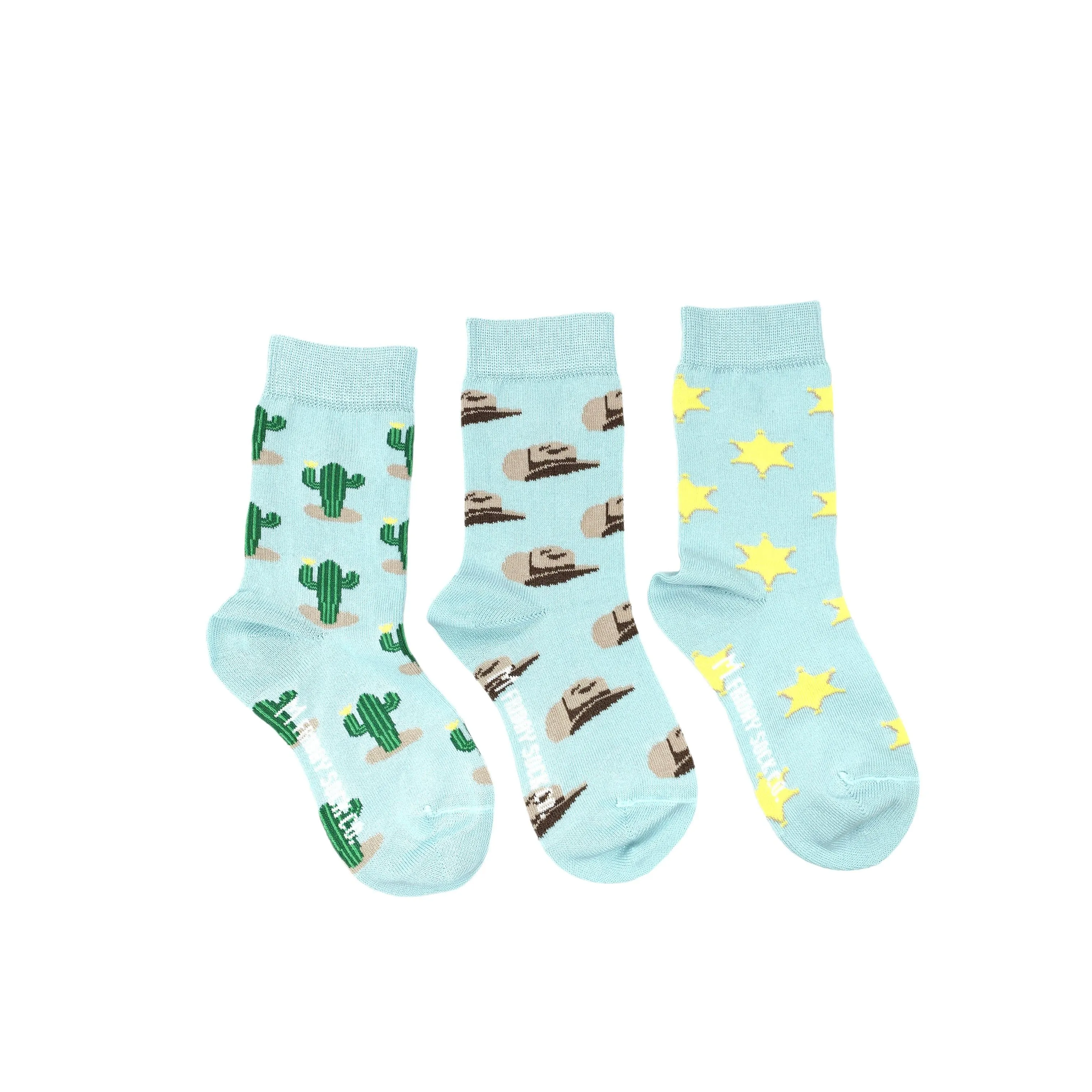 Kid's Sherif, Cactus, and Cowboy Hat Socks