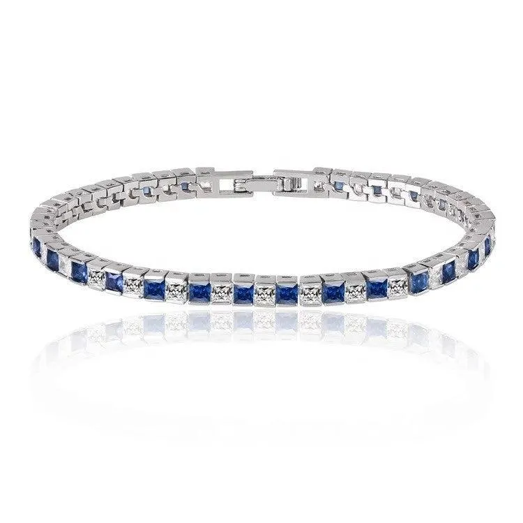 Princess Cut Tennis Bracelet for Women with Cubic Zirconia