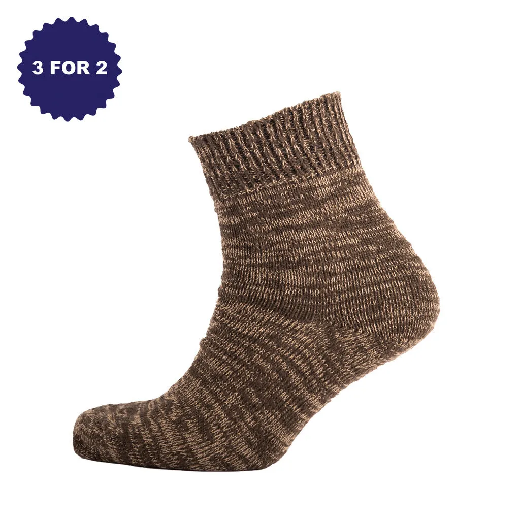 Slub Marl Ankle Socks