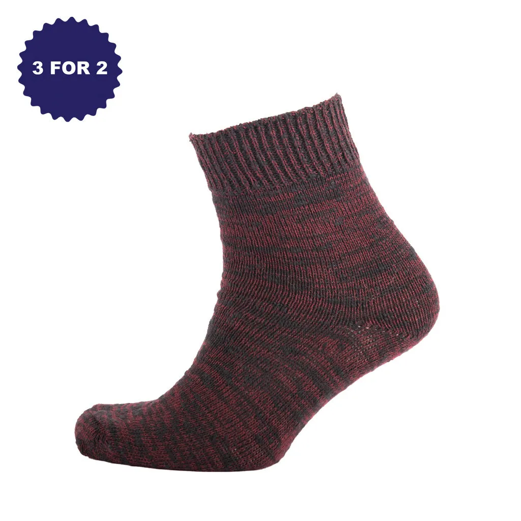 Slub Marl Ankle Socks