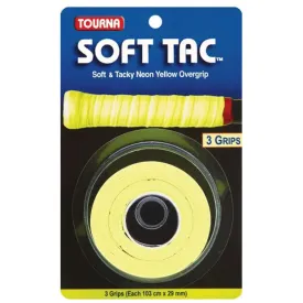 Tourna Soft Tac Tennis Overgrip Neon Yellow