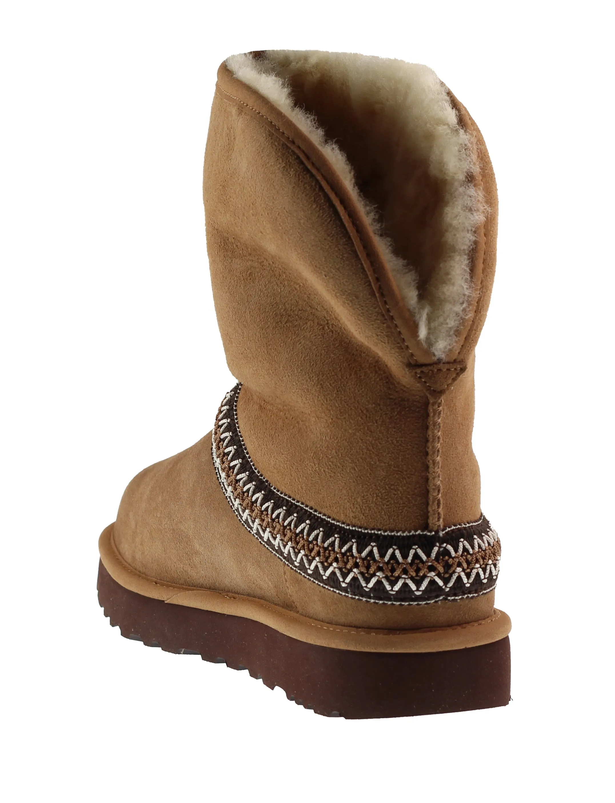 Ugg Boots Womens Classic Short Crescent Boot Chestnut