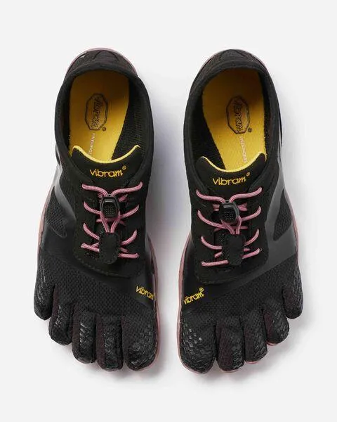 Vibram KS0 Evo Five Fingers Barefoot MAX FEEL Ladies Training Shoes - Black/Rose