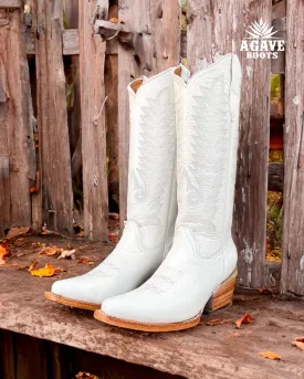 WHITE "BARBIE"  | WOMEN TALL COWBOY BOOTS