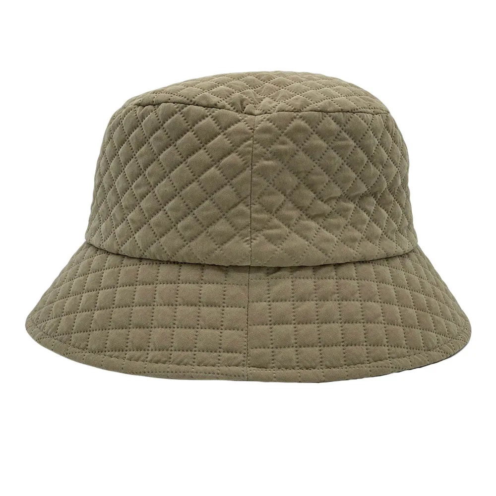 Winter Quilted Bucket Hat - Warm Foldable Fisherman Sun Cap Unisex Outdoor Travel LDB1561