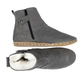 Women's Gray Shearling Boots